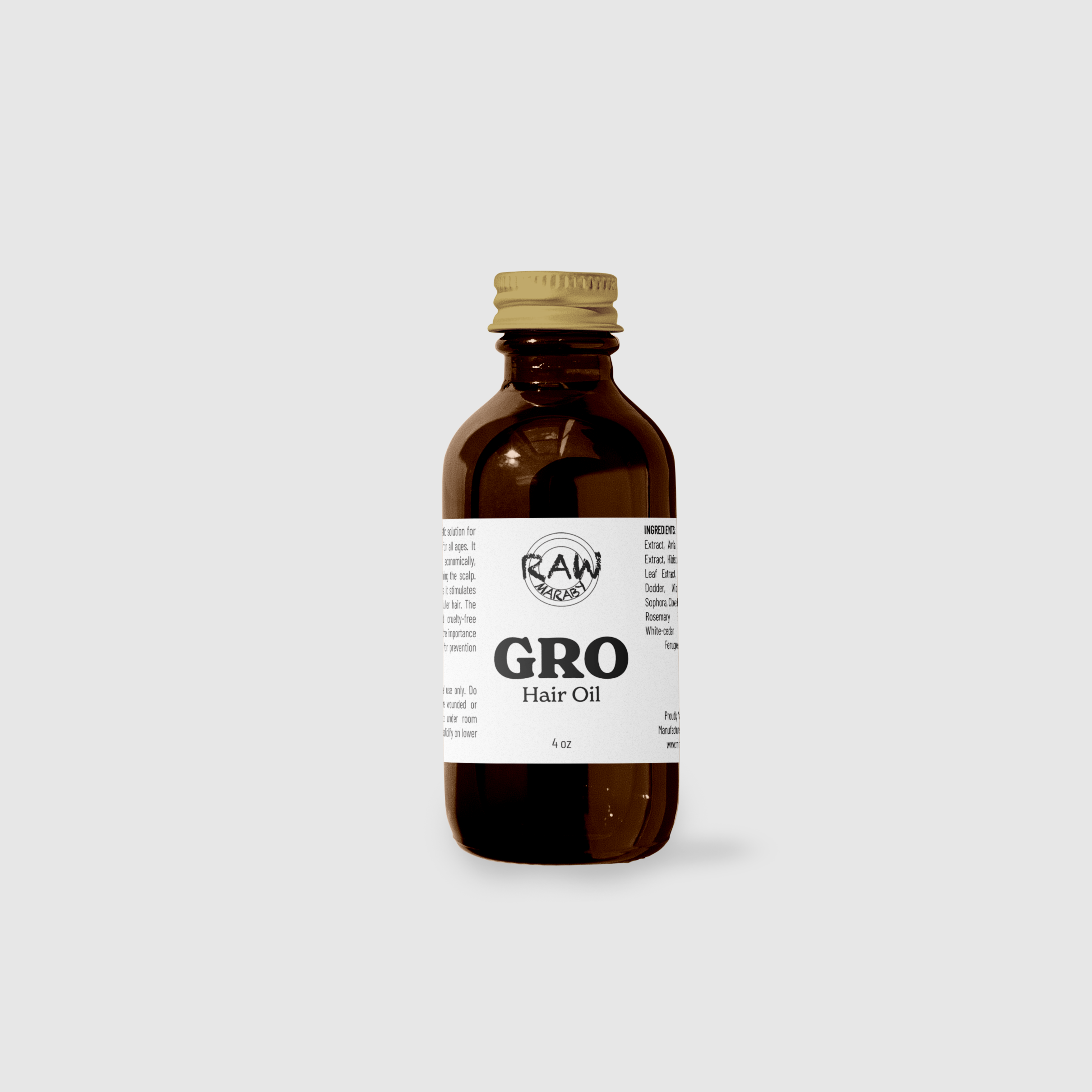 Gro Hair Oil Mira Herbals Inc / Raw Maraby